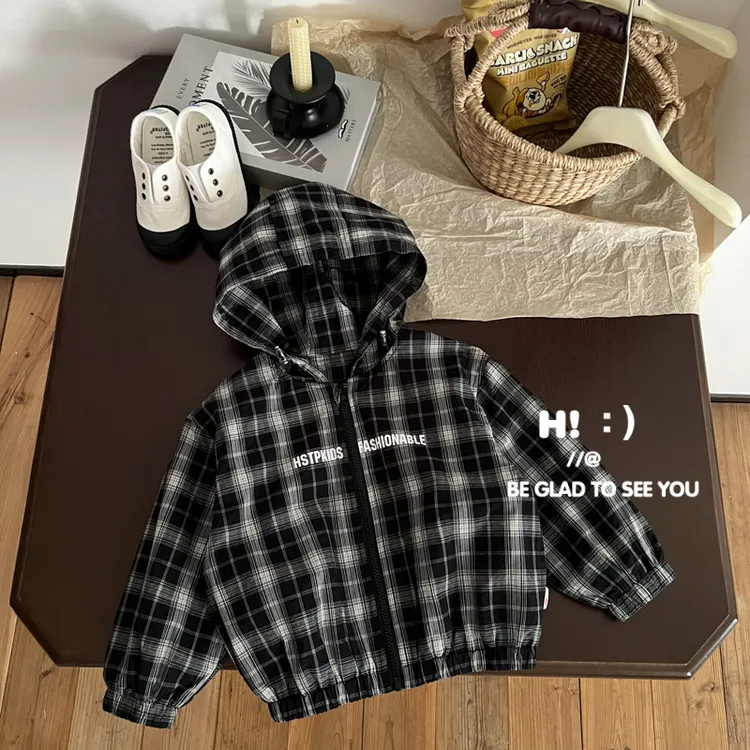 【现货】郝叔童品秋季新款上新潮牌2025时尚男童高货格子外套YS5322