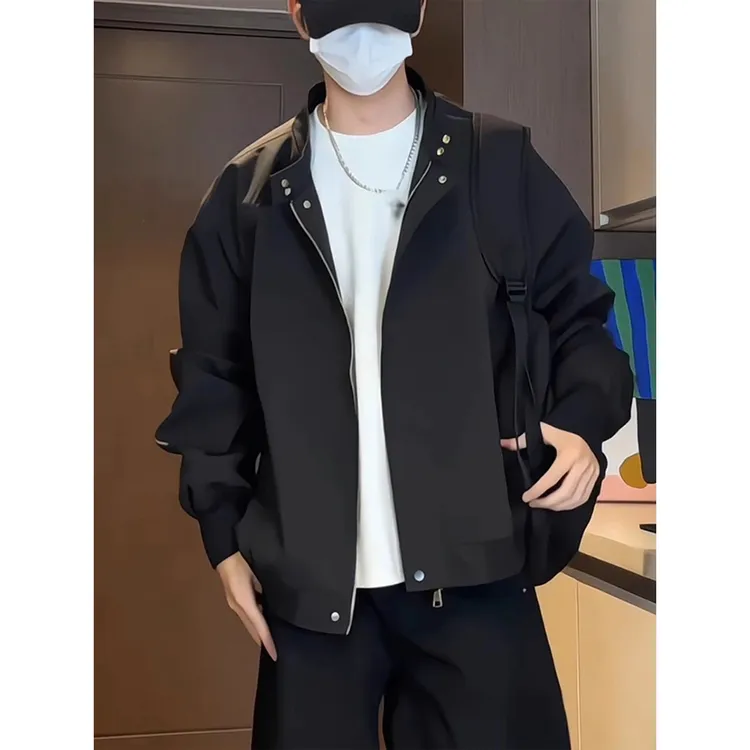 cleanfit哈灵顿飞行夹克外套男春秋三防立领冲锋衣美式短款棒球服