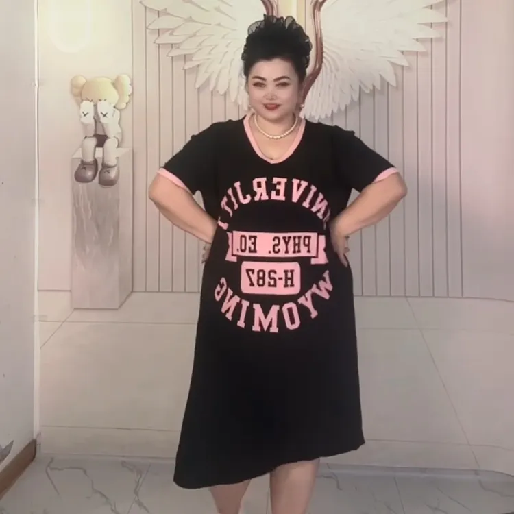 胖美女大妈女装大码连衣裙
