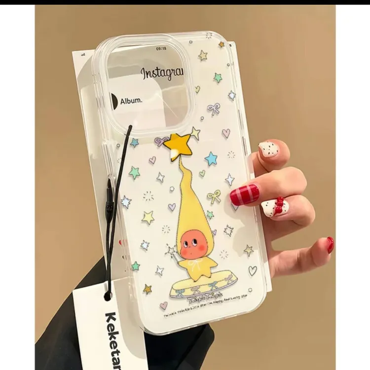 IMD小星星星星人适用iphone16苹果15果冻手机壳小米OPPOVIVO荣耀