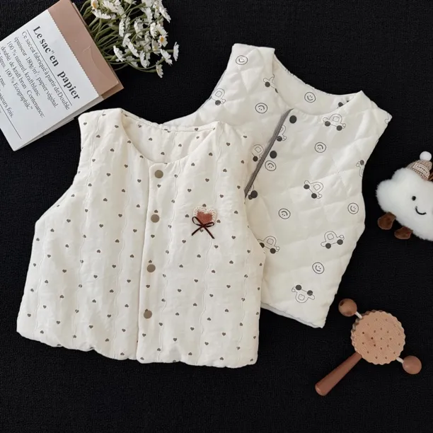 暖冬旅行家｜NubilunaA类婴幼儿夹棉秋冬背心马甲坎肩护肚保暖上衣