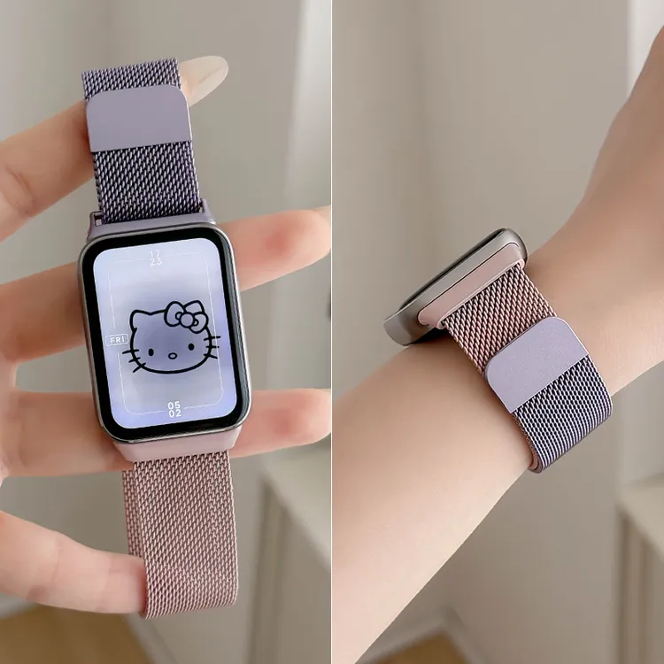 适用小米手环9pro渐变米兰磁吸表带8pro手表红米watch5金属watch4