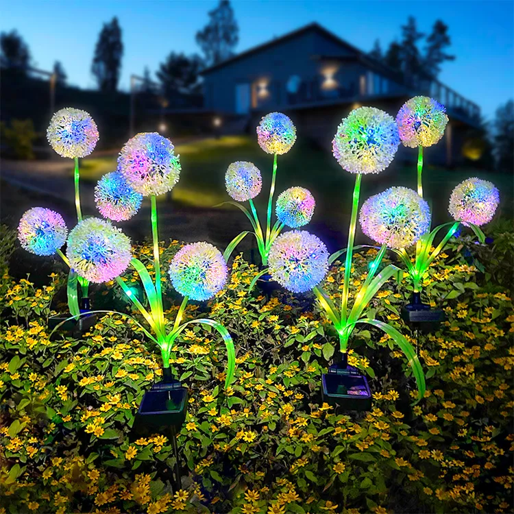 太阳能庭院彩灯蒲公英LED灯户外景观装饰花园阳台氛围防水草坪灯
