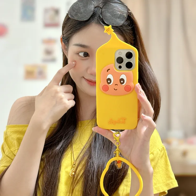 苹果|卡通星星人适用iPhone17p可爱ins韩解压16pro立体硅胶手机壳