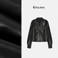 GULINA/娜姐 早秋新款轻奢高级感蛋白皮皮衣88077
