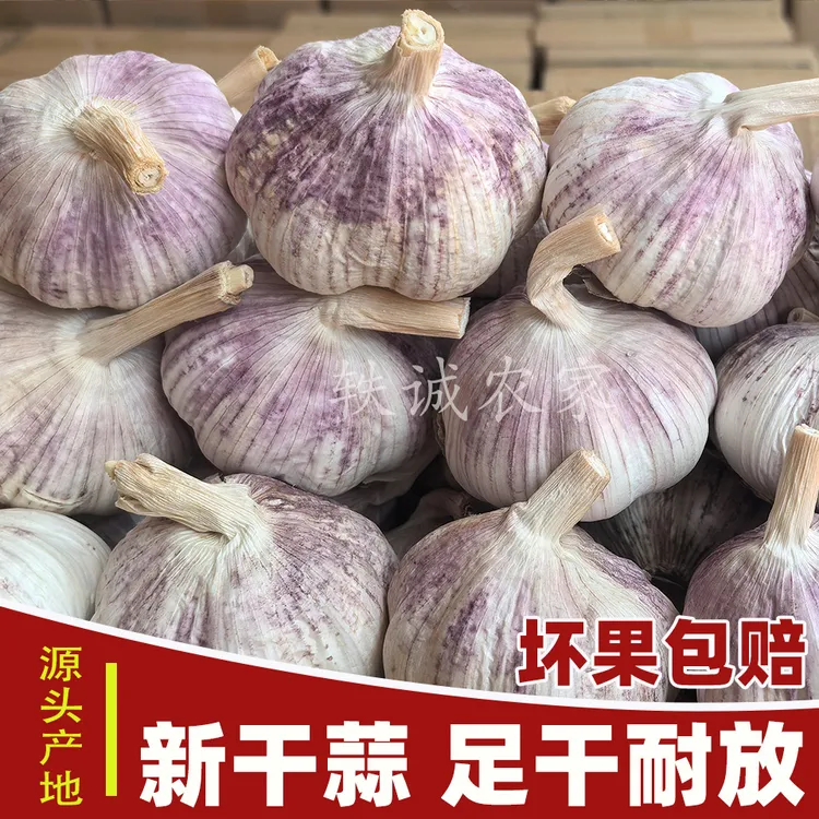 【直播专属价】干大蒜5斤紫白皮杞县特产新鲜新晒干大蒜头1斤3斤9斤