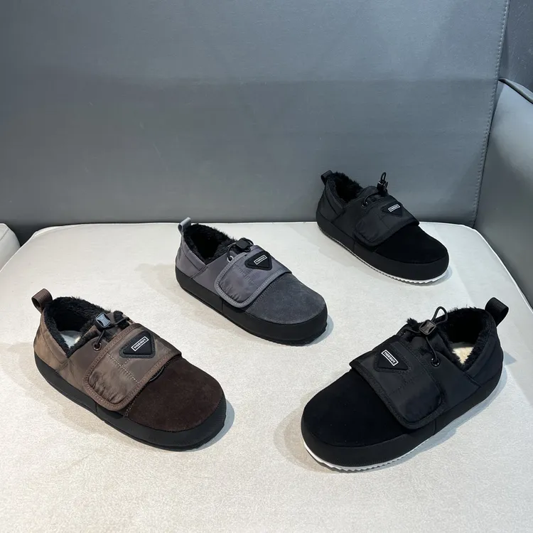 皮拼布冬季加绒保暖棉鞋时尚运动百搭软底舒适男士潮流休闲鞋轻奢