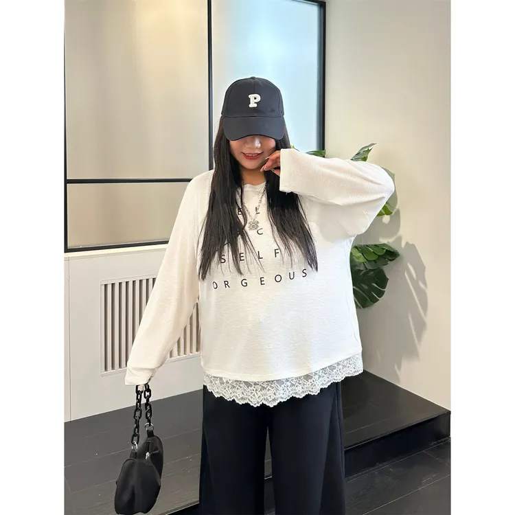 断码捡漏~大码女装秋季宽松花契200斤胖mm潮牌ins韩系T恤4328-H