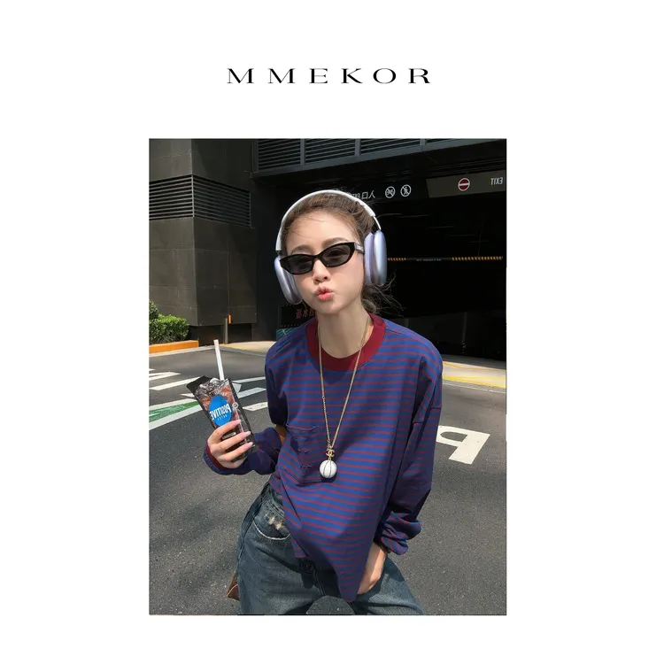 MMEKOR“甜蜜暴击”T恤 2025新款秋款活力常青藤百搭上衣 30253