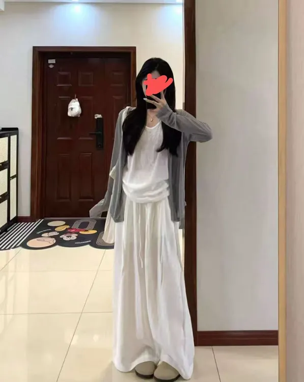 大码高级感开衫上衣裤子套装88115