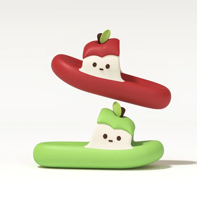 网红卡通苹果拖鞋女夏季鸳鸯款家居洗澡防滑凉拖居家2025