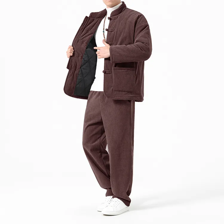 2025冬季新款中国风套装棉服中式复古唐装棉衣加厚保暖棉衣两件套