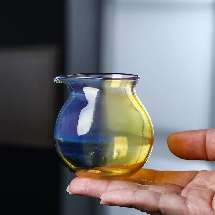 祥禾茶事手工迷你耐热钱袋公道杯家用高档简约纯手工茶道分茶器