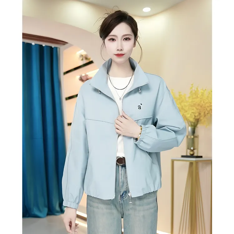 【KL-M19】2025年新款春秋款妈妈休闲时尚气质款轻薄外套女短款