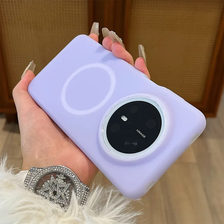 适用华为mate70pro+手机壳果冻液态硅胶mate60磁吸简约男女款防摔