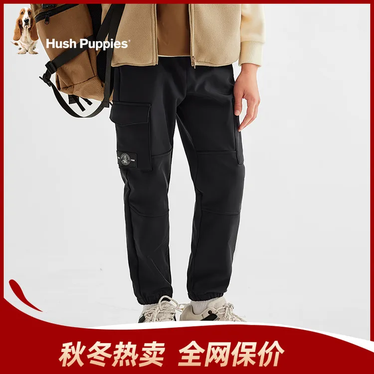 暇步士童装冬新款中大童保暖帅气加绒工装裤