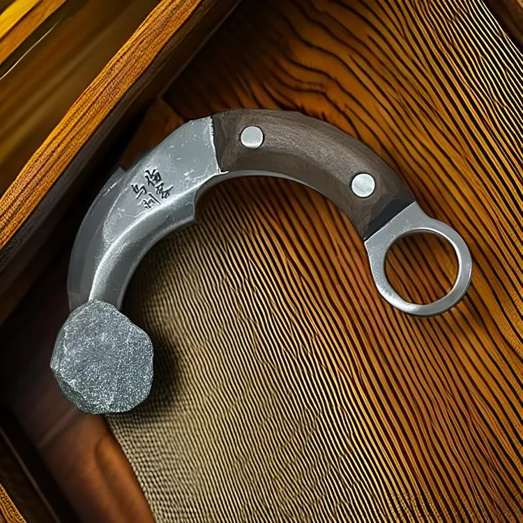 手工锻打瓜果刀户外多功能便携小镰刀割草拆快递鹰爪刀