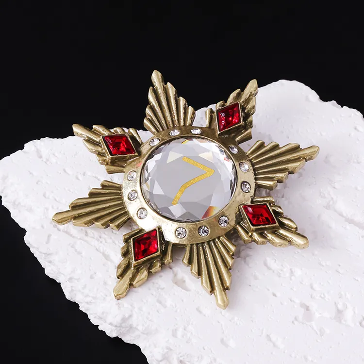 第五勘探员璀璨的孤狼7周年徽章胸针cos道具还原 生日礼物