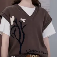 【美琪优选】秋冬新色 复古女士v领马甲 女背心