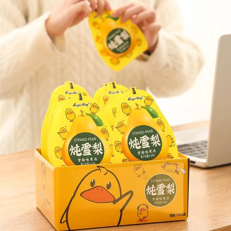 炖雪梨蒟蒻果冻网红脂肪低卡果板水果汁休闲零食整箱