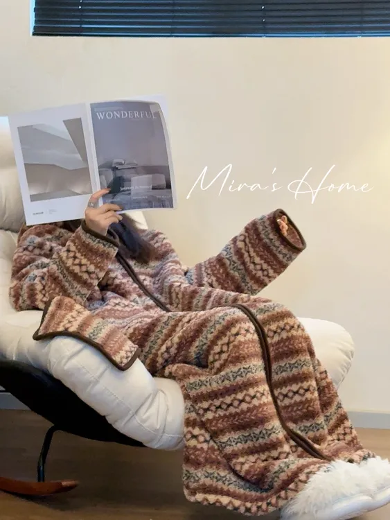 【行走的被窝】米拉家原创 秋冬季米粒绒保暖舒适外套