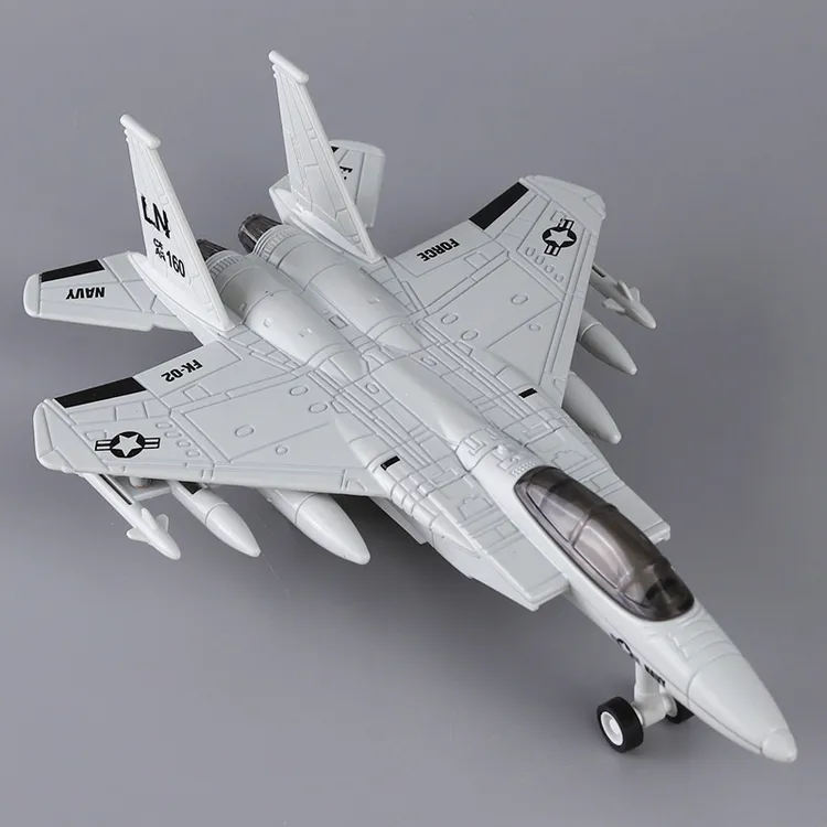 美国战斗机模型回力玩具仿真声光F22猛禽飞机F15F14雄猫战机摆件
