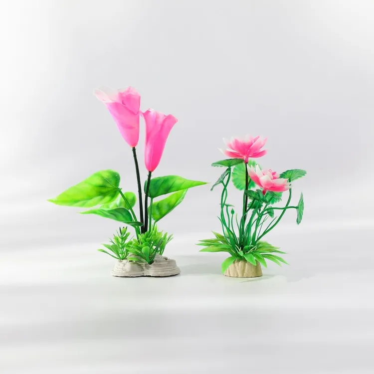 花鱼缸造景植物装饰水草仿真水草荷花塑料水草水族箱造景布景摆件