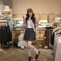 【闵笑一】松甜 2025早秋新款设计款时尚百搭半身裙显瘦百褶裙