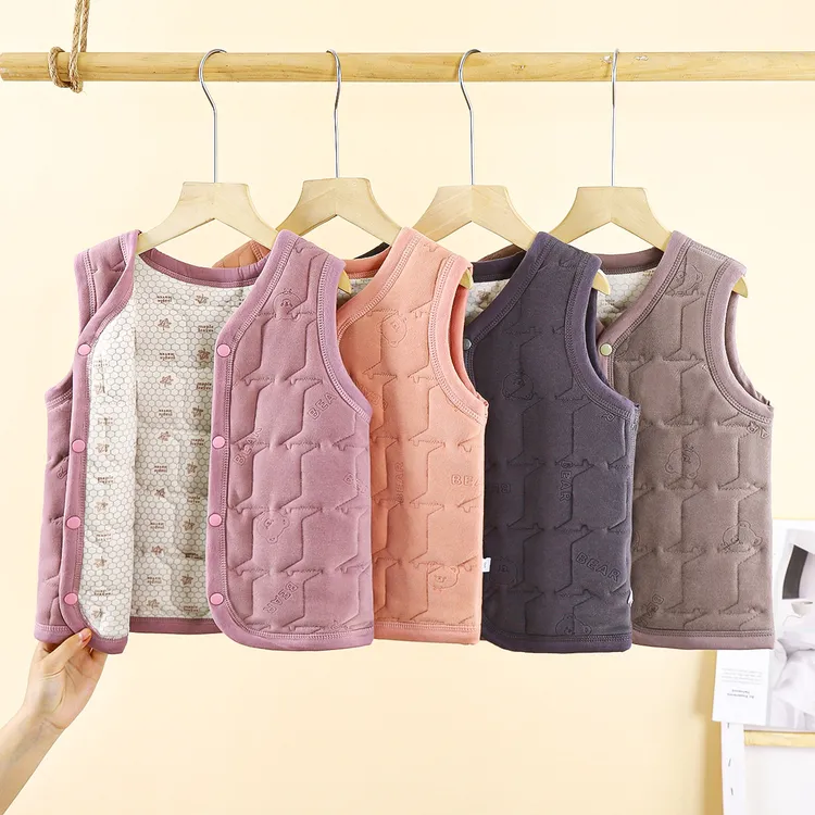 520克男女童加棉加厚校服马甲儿童加厚冬装马夹中大童冬季坎肩