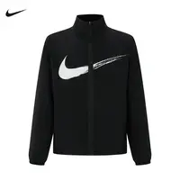 NIKE耐克外套男新款大勾跑步上衣梭织立领运动夹克HV0395-010