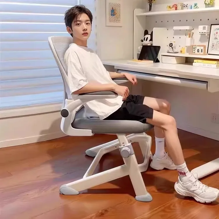 学生椅子可升降人体工学防驼背电脑椅带脚踏带扶手坚固耐用儿童椅