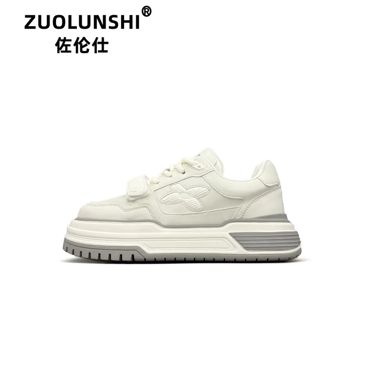 男鞋2025时尚运动休闲小白鞋潮流低帮男士拼接厚底增高鞋