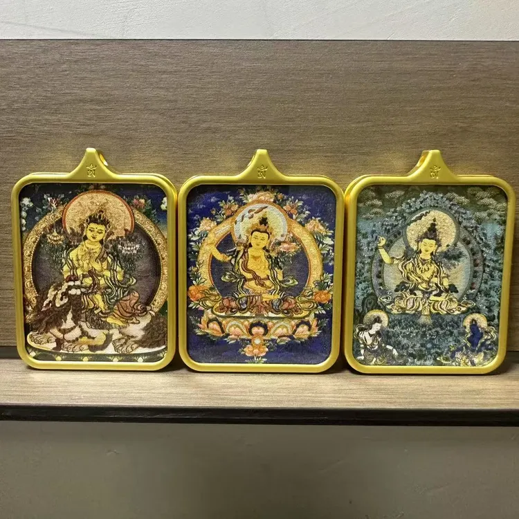 八大守护十二生肖唐卡+手绘描金+送五路绳子+财库贴