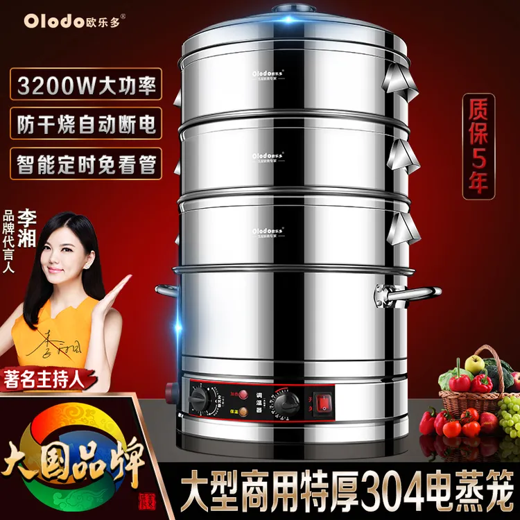 家用电蒸锅蒸煮一体多功能电蒸锅家用商用智能电蒸锅蒸煮大容量
