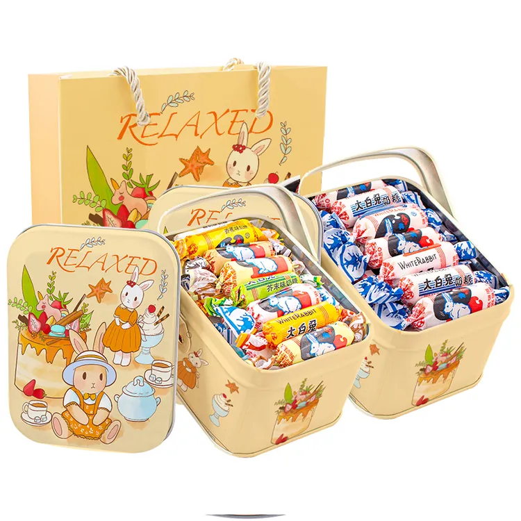 大白兔 奶糖混合味复活兔礼盒装糖果生日礼物六一节礼品零食