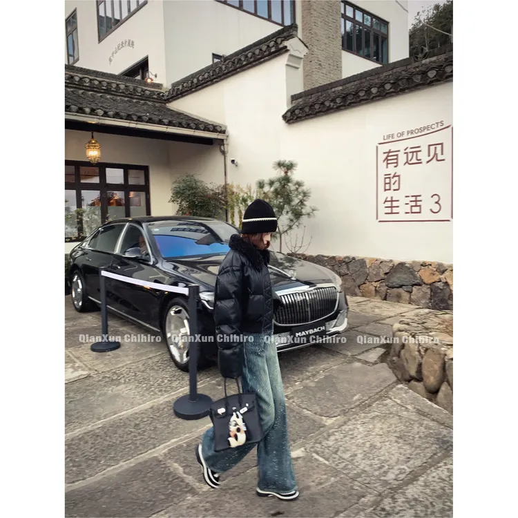 「碎落星河」秋季时尚休闲小众潮流百搭洋气减龄牛仔裤QXD5NZK8489A