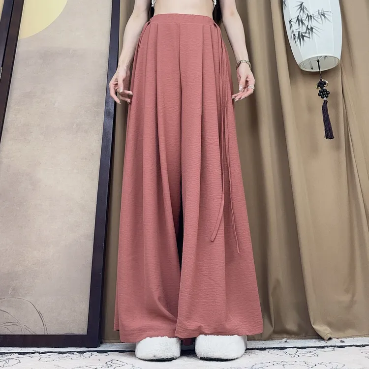 025-肌理棉麻飘带现代舞裤  瑜伽裤古典舞裤（达人）