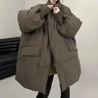 【芬芬姐精选】立领中长款女冬加厚保暖白鸭绒宽松显瘦外套