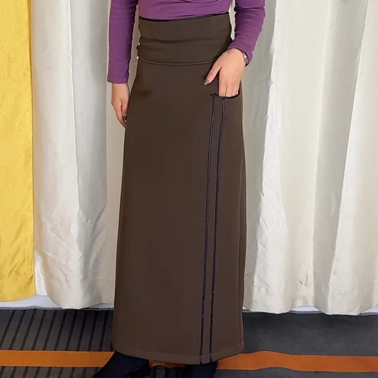 半身裙藏式加绒加厚高腰裙