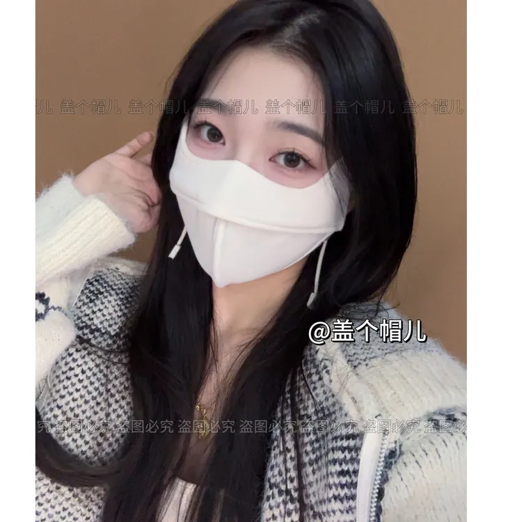 秋冬季保暖口罩女鱼骨支撑立体防风户外骑行加厚面罩含山茶花精油