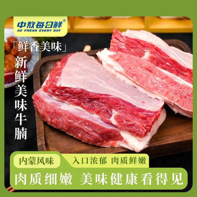 【中敖每日鲜】内蒙牛腩500g*3袋