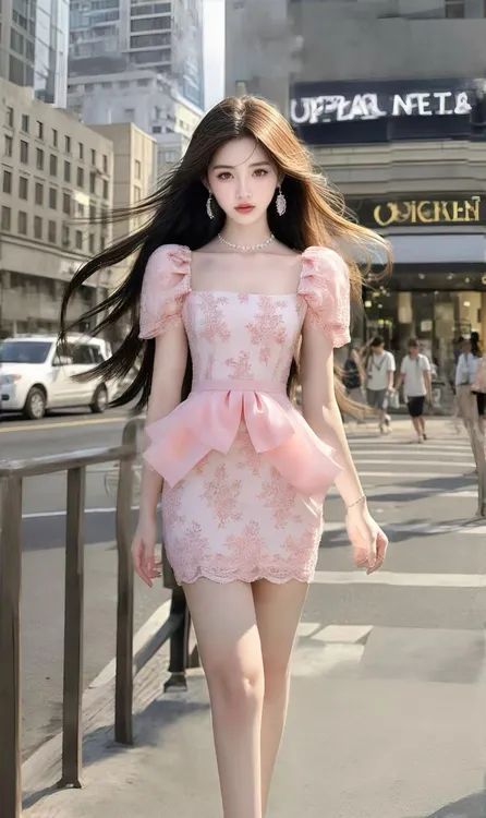 樱花粉小众设计感新款辣妹气质纯欲显瘦收腰夏季高级感千金法式