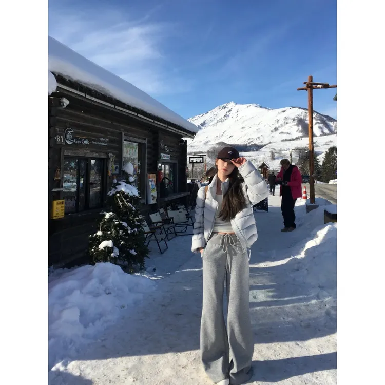 MARIE.COCO新款韩系温柔风保暖立领排骨棉服外套搭宽松卫裤秋冬装