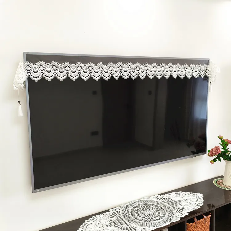 新款电视机蕾丝家用开机不取防尘罩挂式坐式欧式液晶盖巾通用