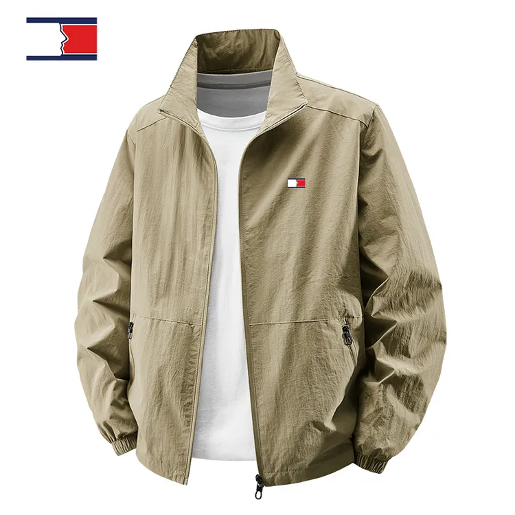 汤米希凯利男士夹克春季薄款休闲外奥户外冲锋衣三防面料大码男装