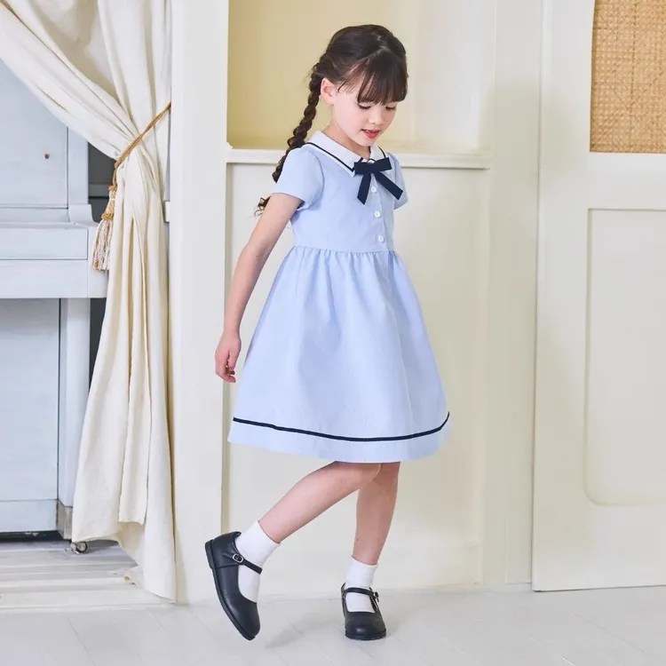 日本肖邦25新款海军蓝清爽干净优雅女童連衣裙學院風 JK制服禮服