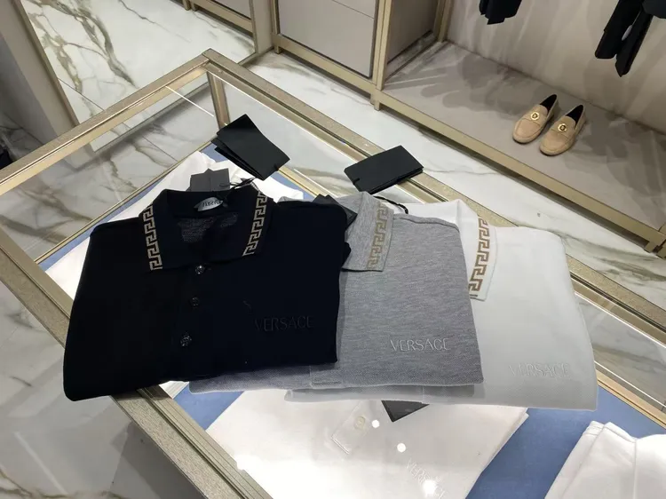 未使用 VERSACE/范思哲 经典领标刺绣Polo短袖 拍下不退不换