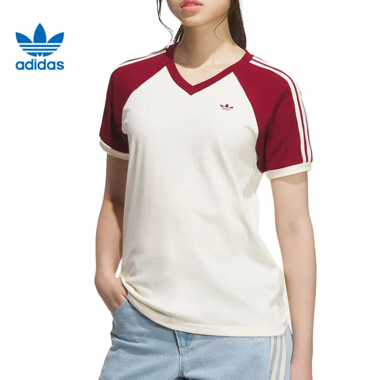 【劲浪体育】adidas阿迪达斯三叶草夏季女子运动休闲短袖T恤KE6163
