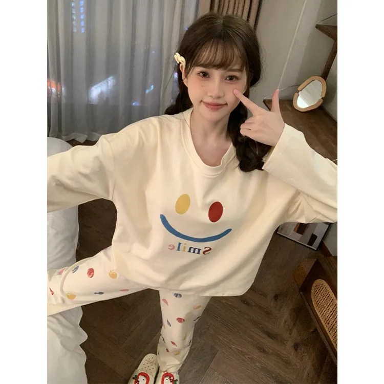 女大睡衣女款爆款2025新款春秋季宽松舒适可外穿长袖家居服两件套