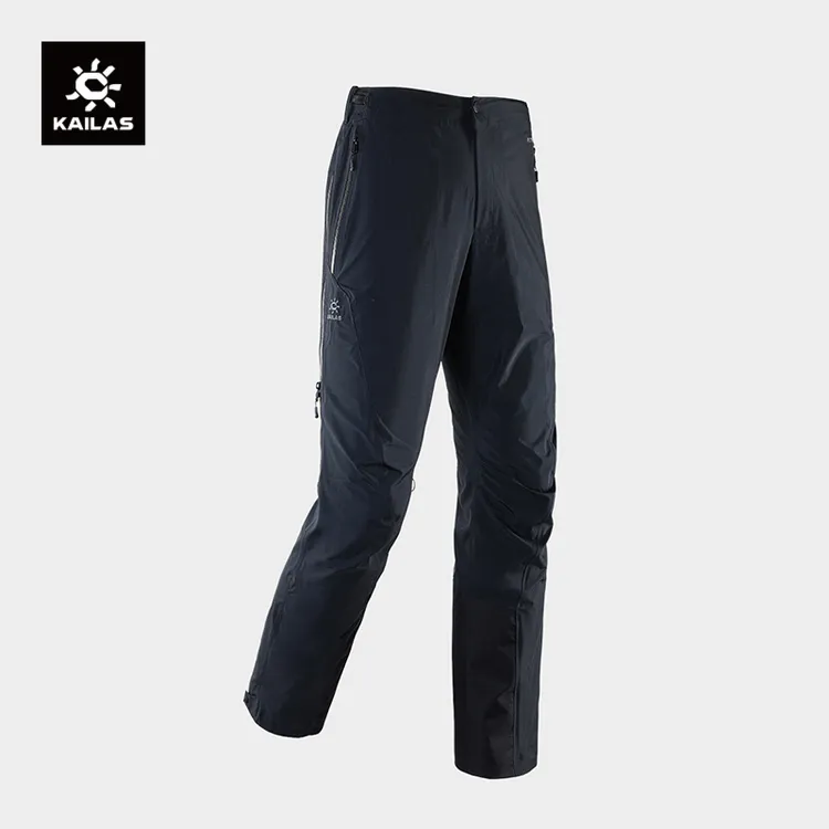 凯乐石户外运动冲锋裤防风防水侧开透气拉链休闲长裤KG2439312 男